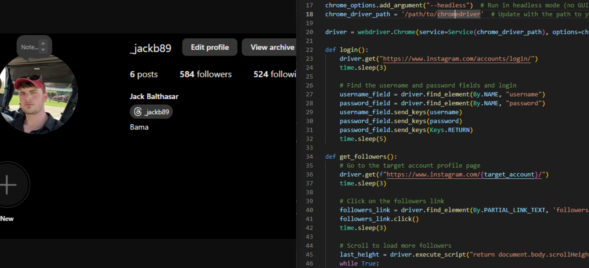 Instagram Unfollower Bot